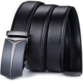thumbnail image 4 of Men's Belt Genuine Leather Ratchet Belt for Men with Slide Buckle,Trim to Fit width 3.5cm 1 3/8 inch, 4 of 7
