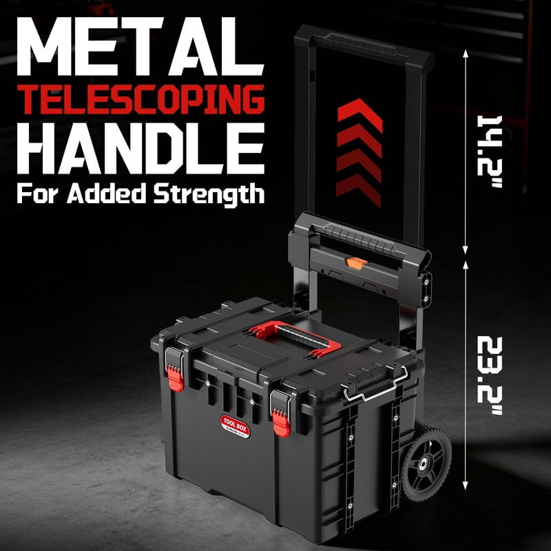 JEKO&JEKO 3-Piece Rolling Tool Box System with Wheels, Modular Storage for Garage, DIY & Home