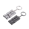 thumbnail image 5 of Windfall Portable Whistle, 150dB 3 Tube Outdoor Survival Sport Referee Pet Training Stainless Steel Whistle with Key Ring, 5 of 7