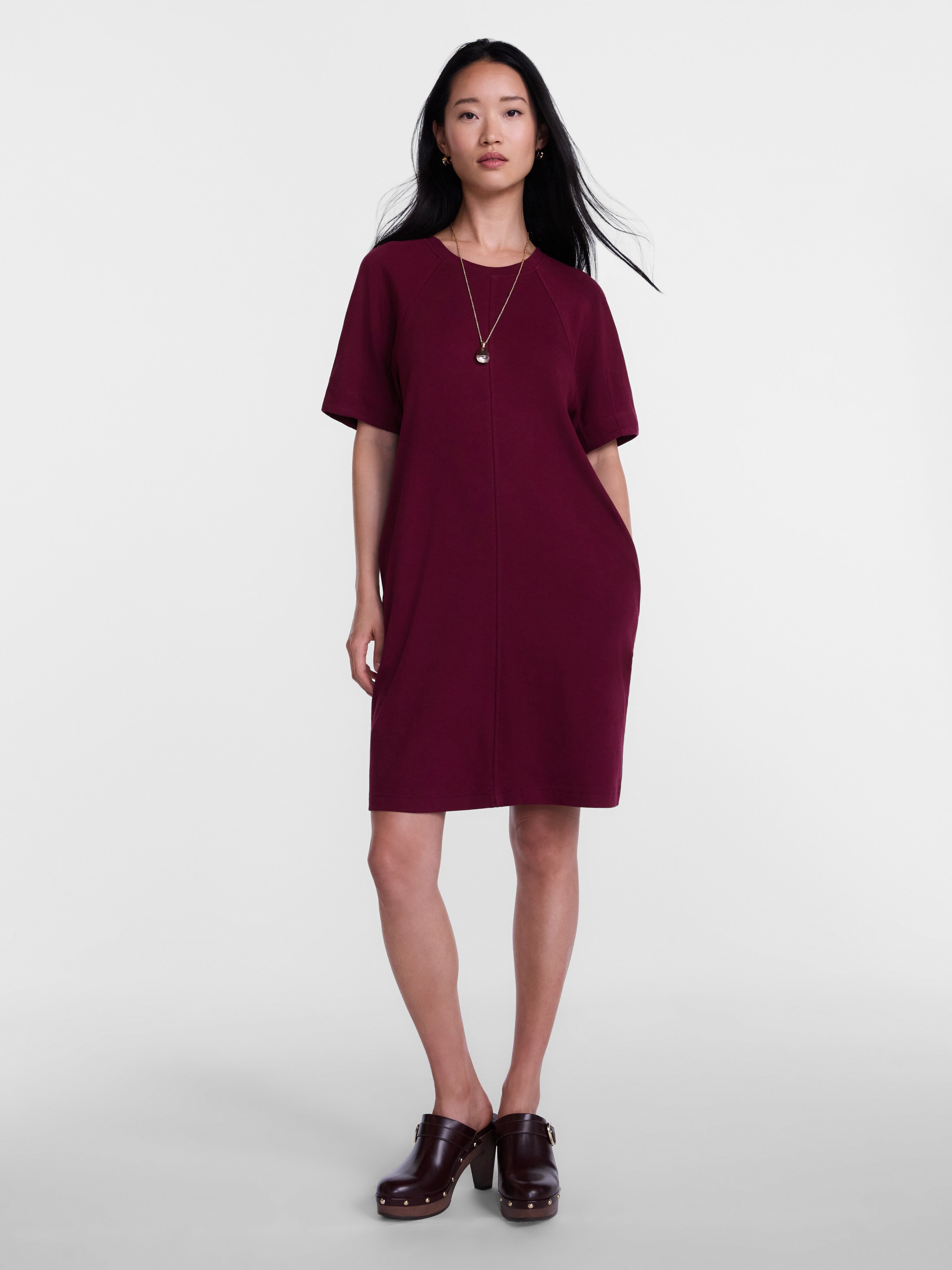 Scenario Women's and Women's Plus Mini Dress with Short Raglan Sleeves, Sizes XS-4X