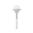 thumbnail image 3 of ANGARA Freshwater Cultured Pearl Halo Ring with Milgrain in 14K White Gold for Women | June Birthstone, Birthday, Anniversary, Jewelry Gift for Women | Pearl Ring, 3 of 5
