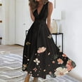 thumbnail image 2 of RKSTN Robes d'Été pour Femmes 2024 Imprimé Floral Boho Sans Manches Col en V Poitrine Enveloppée Robes de Cocktail Mode Décontractée Ample Grande Taille Robes d'Invité de Mariage, 2 of 5