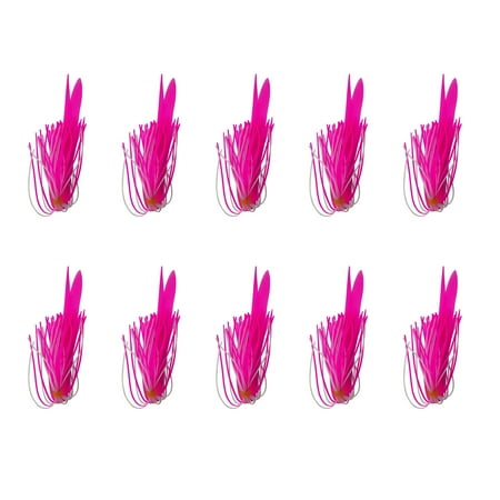 FEAMOS 10Pcs Elastics Silicone Jigs Skirts Luminously Spinnerbait Umbrella Skirts Fishing Lures Skirt Fishing Accessories Endur