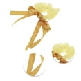thumbnail image 3 of Unique Bargains 1 Pc Grace Bow Ribbon Scrunchies Yellow, 3 of 5