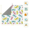 thumbnail image 2 of Dish Drying Mat, Yellow Blue Pink Dragonfly Highly Absorbent Drying Matt Kitchen Counter, Dish Mat Drying Pad Dishes Drainer Mats for Kitchen Counter or Sink, 16 x 18 inch, 2 of 6