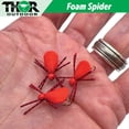thumbnail image 5 of Thor Outdoor Foam Spider Fly Fishing Set – 6 Pc, Red, Hook Size #12, Topwater Dry Flies for Bass, Panfish, Trout, 5 of 6
