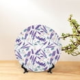 thumbnail image 6 of Bingfone Lavender Flowers Print Bone China Dinner Decorative Plates,Handmade Ceramic Dinner Plate with Stand for Home Club-8in, 6 of 6