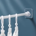 thumbnail image 1 of Trayknick 1 Set Curtain Rod Holder Punch Free Transparent ABS Adhesive Shower Tension Rod Mount Brackets Set for Home Transparent, 1 of 11
