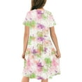 thumbnail image 5 of Babcutegg Summer Kids Short Shirt Dresses for Little Girls Skirts Simplicity Tie Dyeing Dress Multicolor Size 5 Years, 5 of 7