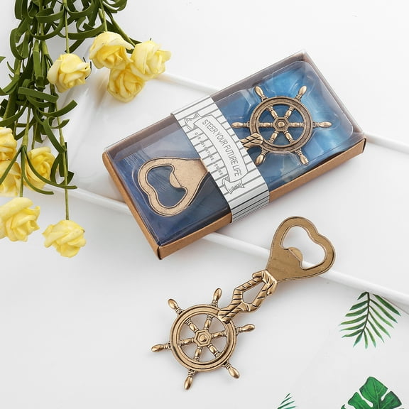 Rudder Bottle Opener - Nautical Gifts for Boater - Nautical Decor - Birthday Gift for Sailor - Nautical Beer Opener in Gift Box - Beautiful Nautical Accessories (Rudder)