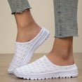 thumbnail image 4 of Pandaie Womens Mesh Walking Mules Sneakers Knit Breathable Open Back Slip On Shoes Orthopedic Tennis Backless Slippers with Arch Support (White,8.5), 4 of 6
