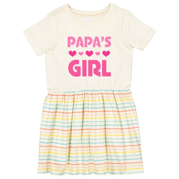 Inktastic Papas Girl Granddaughter Girls Toddler Dress