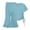 Blue, variant on 18 month girl clothes sets Children's Solid Color Short Sleeves Upper Garment And Flared Pants Two-piece Set For Kids