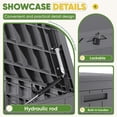 thumbnail image 6 of Outdoor Storage Box 100 Gallon Storage Bin with Lid for Patio Furniture, Garden Tools, Pool Supplies, Lockable, Waterproof and UV Resistant, Gray, 6 of 7