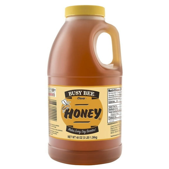 Honey Busy Bee Clover Plastic Jug 6 Case 3 Pound