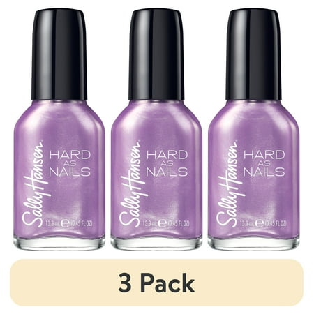 (3 pack) Sally Hansen Hard as Nails Nail Polish, On The Rocks, 0.45 oz, No Chipping or Splitting