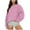 Pink, variant on ZyeKqe Crewneck Sweatshirts Womens Casual Long Sleeve Fleece Lined Pullover Ladies Loose Comfy Tops Blouse