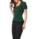 thumbnail image 4 of CAMISA VICTORIANA INSPIRE CHIC PARA MUJER CON ESCOTE CORAZÓN Y MANGA CORTA PUFF, BLUSA GÓTICA HALLOWEEN 2XL VERDE OSCURO, 4 of 6