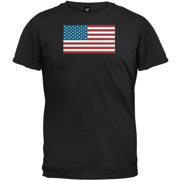 American Flag Black Youth T-Shirt - Youth Small