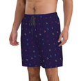 thumbnail image 2 of KLL Mathematical Symbols Men's Casual Summer Beach Shorts Hawaiian Shorts with Pockets-Small, 2 of 5