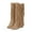 Beige, variant on Oyedens Hidden High Heels Cowboy Boots for Women Bohemia Long Tassel Riding Wide Mid Calf Cowgirl Boots