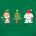 thumbnail image 3 of CafePress - Cat And Dog Christmas Women's Dark T Shirt - Women's Traditional Fit Dark T-Shirt, 3 of 4