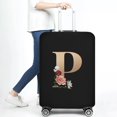 thumbnail image 1 of Travel Bag Protector Cover 26 English Letter Printed Accessory Bag Elastic Travel Bag Cover Applicable To 18-28 Inch Suitcase 8gold P S, 1 of 6