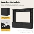 thumbnail image 6 of Luckynote 92" 4-Piece Modern Entertainment Center Wall Unit, 80" TV Stand, Tempered Glass Door, Adjustable Shelves, Bookshelves, All-in-1 Media Console, for Living Room, Black, 6 of 10