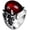 Red, variant on Men's Stainless Steel Personality Hip Hop Skull Skeleton 6 Claw Gothic Oval Gemstone Inlay Dragon Pattern Carved Biker Ring