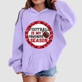 thumbnail image 5 of Girls Fashion Hoodies & Sweatshirts Patchwork Sweatshirts for Teen Girls Y2k Girls Pullover Sweaters Size 6 Lounge Tops for Girls 7-8 Purple, 100, 5 of 6