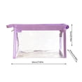 thumbnail image 2 of Clear Waterproof Pencil Cases Simple Aesthetic Cosmetic Bag with Zipper Fashion Makeup Organizing Bags Travel Toiletry Pouch Pink One Size, 2 of 3