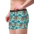 thumbnail image 3 of Wukai Turtles And Seahorses Print Men’s Underwear Breathable Boxer Briefs,&nbsp;Moisture Wicking & Breathable-Small, 3 of 7