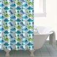 thumbnail image 4 of LightBlue Cartoon Dinosaurs Trees Stars Pattern Shower Curtain 72"x84" ,Bathroom Decorative Shower Curtains Set with 12 Hooks,Modern Waterproof Washable Shower Curtain, 4 of 6