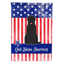Caroline's Treasures BB3021GF Patriotic USA Black Russian Terrier Flag Garden Size , Small, multicolor