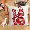 thumbnail image 5 of TUWABEII Regalos de San Valentín Funda de almohada con estampado de San Valentín Funda de cojín de lino para sofá Decoración del hogar Funda de cojín Funda de almohada familiar Regalos para mujeres, 5 of 5