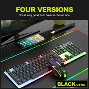 Tsuinz Wired Gaming Keyboard and Mouse Combo with Led Light for PC Laptop Xbox 1 PS4, Black