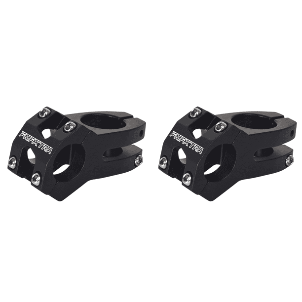 Potencia corta de 25,4 mm para manillar de bicicleta de carretera de piñón fijo MTB (negra)