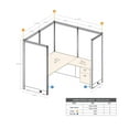 thumbnail image 2 of GOF 1 Person Workstation Cubicle (6’D x 6’W x 6’H, Walnut) Office Partition with Desk & Pedestal Set, 2 of 10