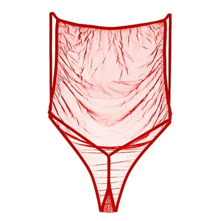 GHSOHS Mens Underwear Plus Size Mens Panties Fashion G Strings & Thongs Men s Bag Glossy Silky Jumpsuit Tight Sexy European Plus Size G String Underpants Cotton Thongs Bikinis Men s Thong Underwe
