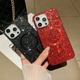 thumbnail image 4 of for iPhone 14 Pro Max Magnetic Case, Fashionable Sparkle Glitter Case Compatible with MagSafe Charging, Anti-Scratch Shockproof Phone Cover for iPhone 14 Pro Max Plating Bumper Bling Case, Red, 4 of 10