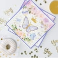 thumbnail image 5 of 100 Pcs Butterfly Napkins Party Paper Guest Towels Disposable Colorful Flower and Butterflies Napkins for Wedding Birthday Party Supplies - white, 5 of 7
