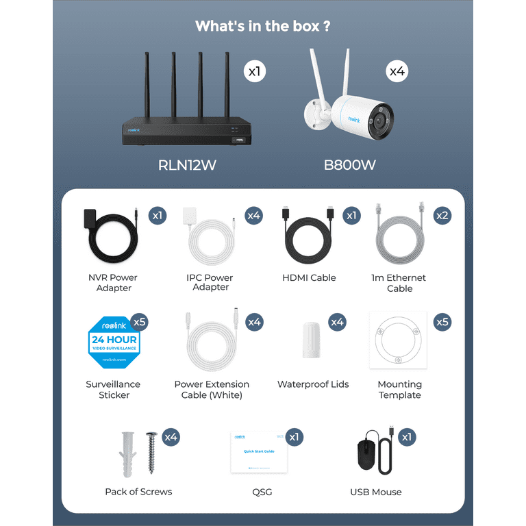 Reolink 12 Channel All-Powerful 4K WIFI Security Camera System,4