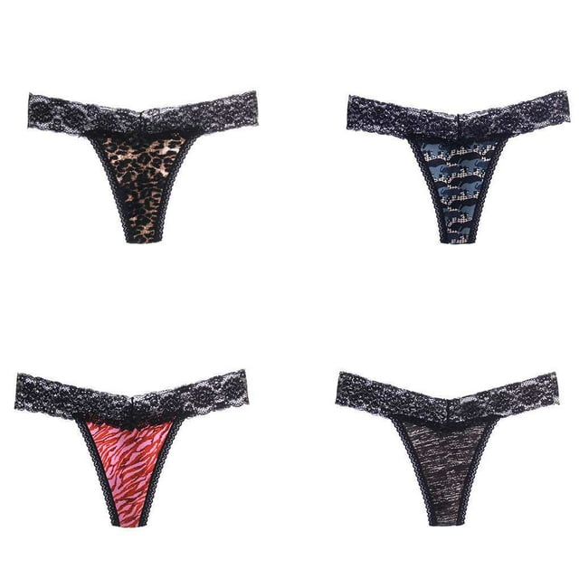 Culottes en Dentelle Taille Basse pour Femmes, Imprimé, Taille Basse, Strings en Coton, Femme, Sans Coutures, Taille Basse, Culottes en Coton, sous-Vêtements