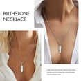 thumbnail image 3 of Bestyle Synthetic Moonstone Necklace June Hexagonal Birthstone Pendant Statement Healing Crystal Jewelry for Women, 3 of 9