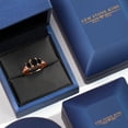 thumbnail image 5 of Gem Stone King 18K Rose Gold Plated Silver Black Onyx Filigree Style 3 Stone Ring for Women (2.40 Cttw, Oval 8X6MM and 6X4MM, Size 8), 5 of 6