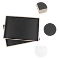 thumbnail image 3 of Unique Bargains Set of 2 PU Leather Jewelry Boxes Organizer Trays with Removable Dividers Black Flat Tray, 3 of 6