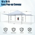 thumbnail image 2 of MASTERCANOPY 10 x 10ft Pop-up Canopy Tent with 2 Detachable Side Shades, White, 2 of 11