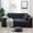 Black, variant on Solid Color All-Season Sofa Cover - Elastic Knitted Sofa Protector, Velvet Slipcover for Sofas, Cushions, and Rockers, Soft, Durable, and Comfortable for Living Room Use