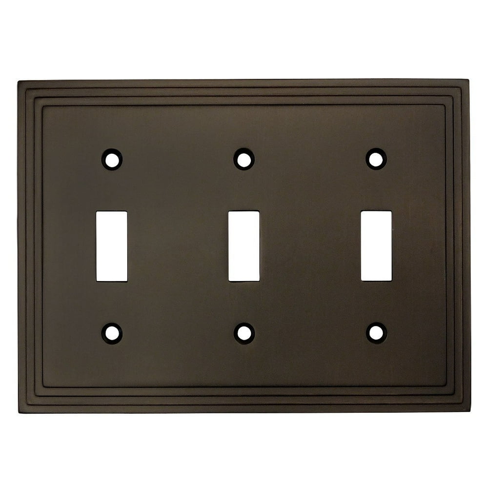 Cosmas 25037ORB Oil Rubbed Bronze Triple Toggle Switchplate Wall