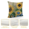 thumbnail image 4 of RUIYC Sunflower Throw Pillows Butterfly Pillow Covers Throw Pillow Cover Watercolor Yellow and Blue Floral Decorative Pillow Covers Double-Sided Printing Suitable for Home Outdoor, 4 of 5